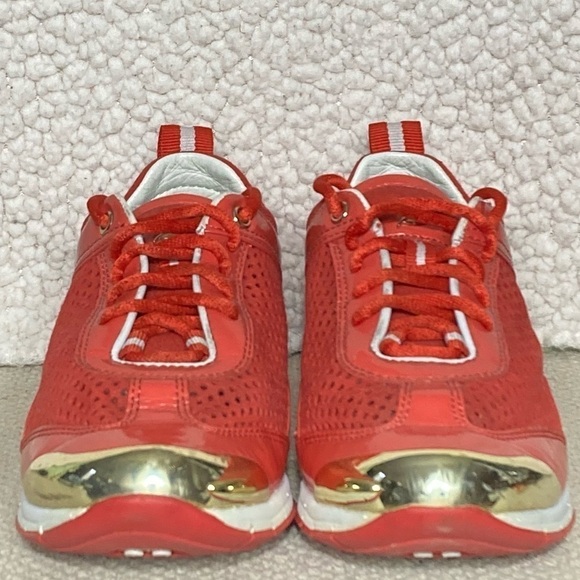 Geox Womens Respira Orange/Gold Casual Athletic Breathable Sneakers Shoes SZ 7 - Picture 3 of 12